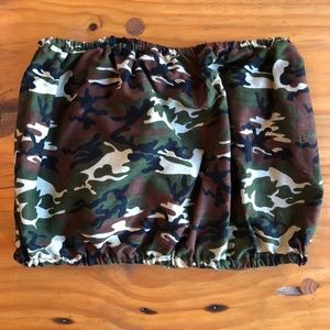 Camo tube top